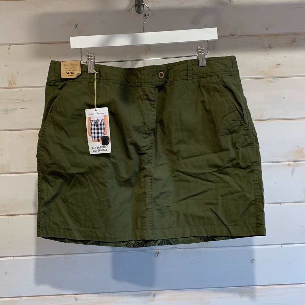 Tailor Vintage | Reversible Olive Green Skirt
